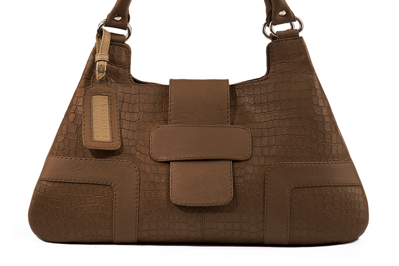 Caramel brown matching ankle boots and bag. Wiew of bag - Florence KOOIJMAN